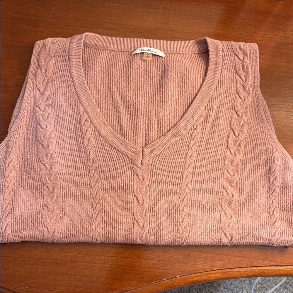 Milano Dusty Pink Knit Sweater Vest M